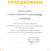podziekowanie